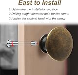 Juibao 12 Pcs Bronze Cabinet Knobs Antique Brass Drawer Knobs with Screws view 5