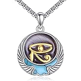 ONEFINITY Eye of Horus Necklace 925 Sterling Silver Eye of Horus Pendant Egyptian Necklace Jewelry Gifts for Women Men