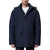 UIQUR Winter Coats for Men Winter Jackets Waterproof Thicken Warm Insulated Parka Puffer Long Down Jacket with Hood