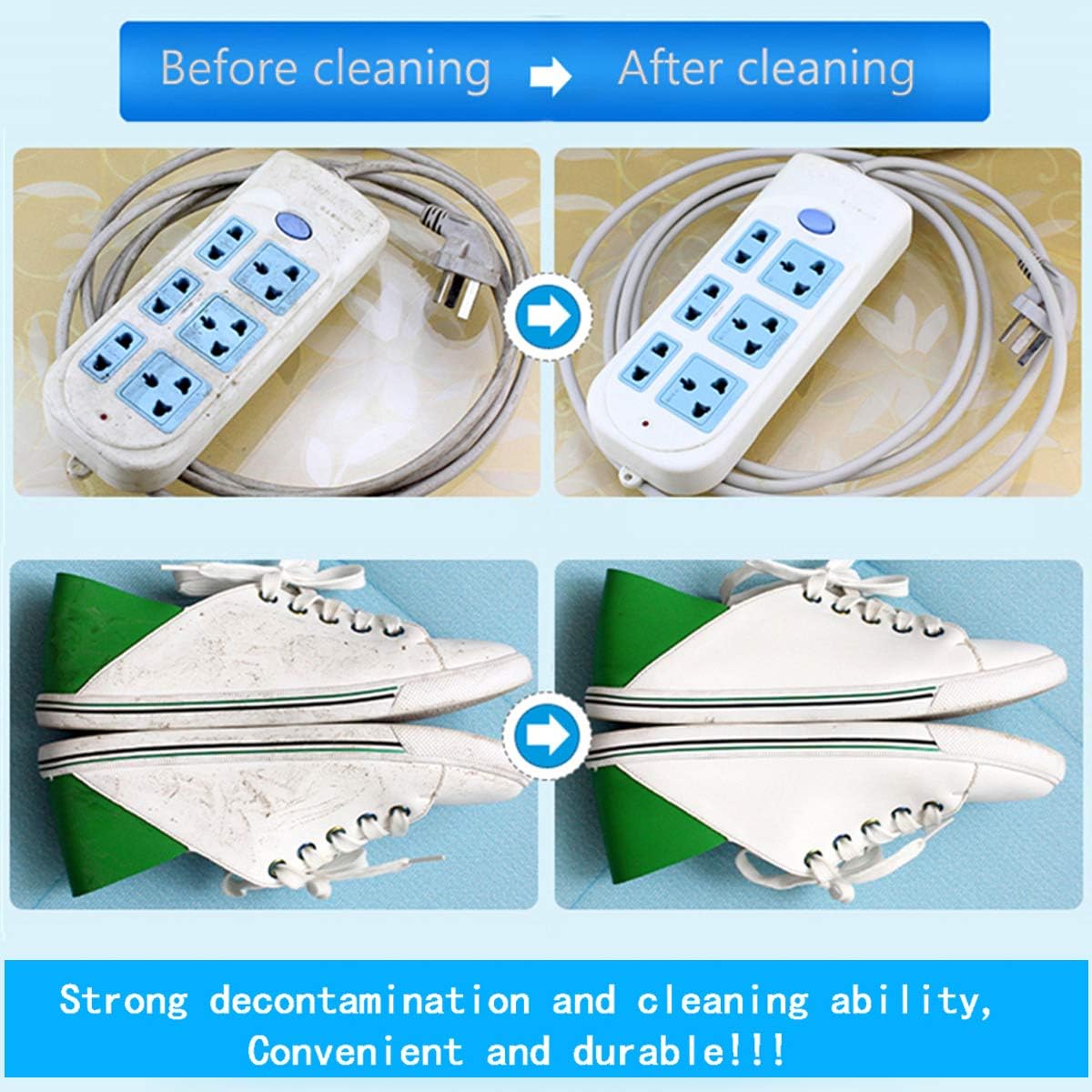 SmilePowo 100 Pack Magic Cleaning Sponges Eraser,Multi-Functional Premium Melamine Sponge Foam Cleaning Pads,Dish,Household Cleaning Sponge for Kitchen,Furniture,Bathroom(Universal Cleaner): Kitchen & Dining