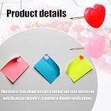 Rowwait 100pcs Heart Shaped Push Pins Pink Red Thumbtacks for Cork Boards Photos view 3