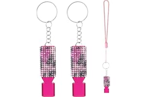 Biiange 2 Pack Bling Whistle, Whistle for Coaches with Lanyard, Coaches Referee Sports Whistles, Loud Metal Sports for Coache
