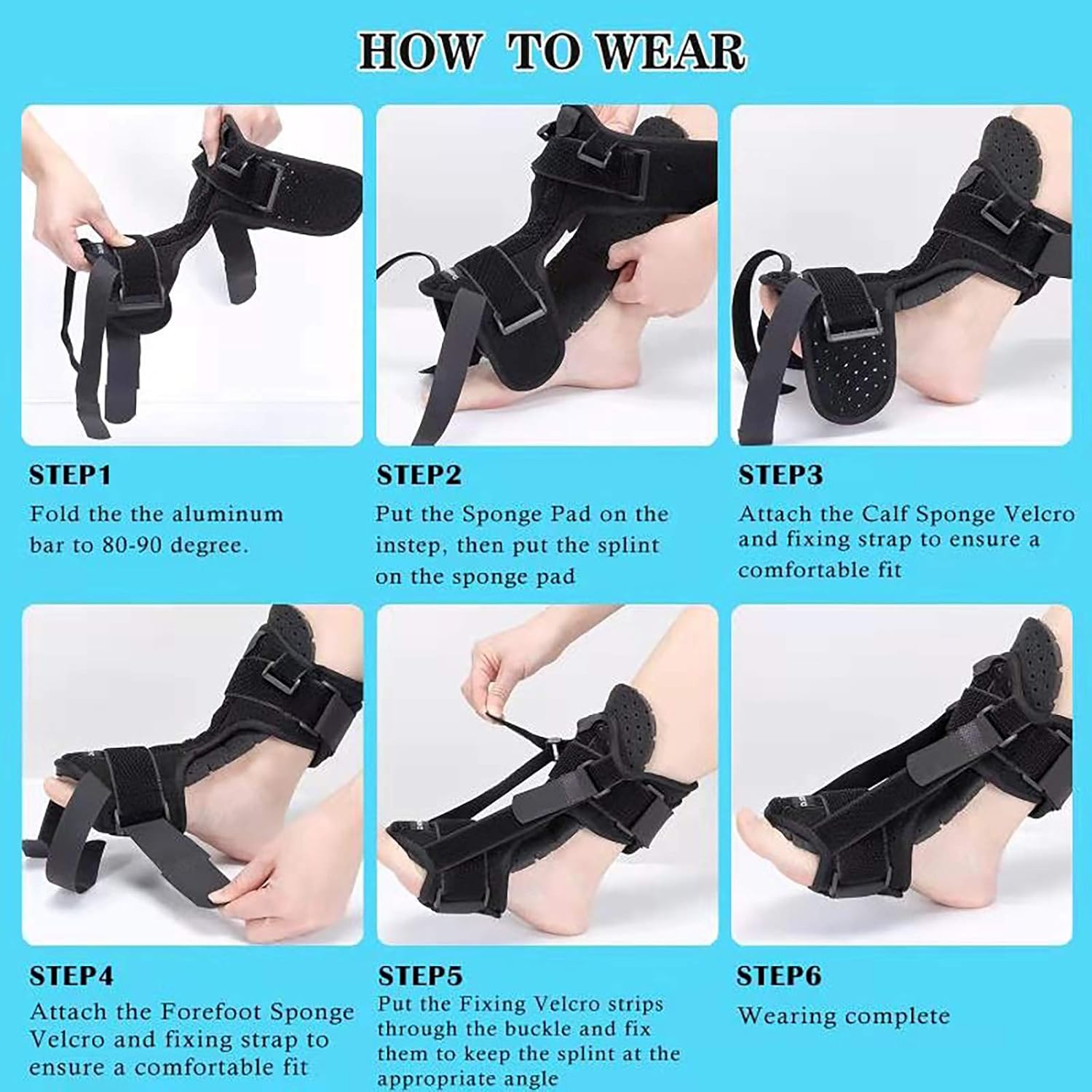 2021 New Upgraded Plantar Fasciitis Splint Night, Plantar Fasciitis Support, Ankle Brace Foot Brace, Foot Drop, Achilles tendoniti Black: Industrial & Scientific