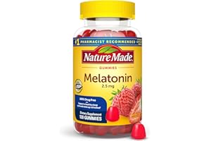 Nature Made Melatonin Gummies 2.5 mg, 100% Drug Free Sleep Aid for Adults, Melatonin Supplement 130 Count, 130 Day Supply