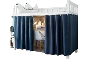 Navhao Dorm Home Solid Thicken Bunk Blackout Bed Curtains Cloth Bed Canopy Students Single Sleeper