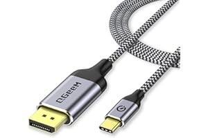 USB C to Displayport Cable,QGeeM 4ft 4K@60HZ Thunderbolt 3 to Displayport Cable Compatible with MacBook Pro 2018/2017, ipad p