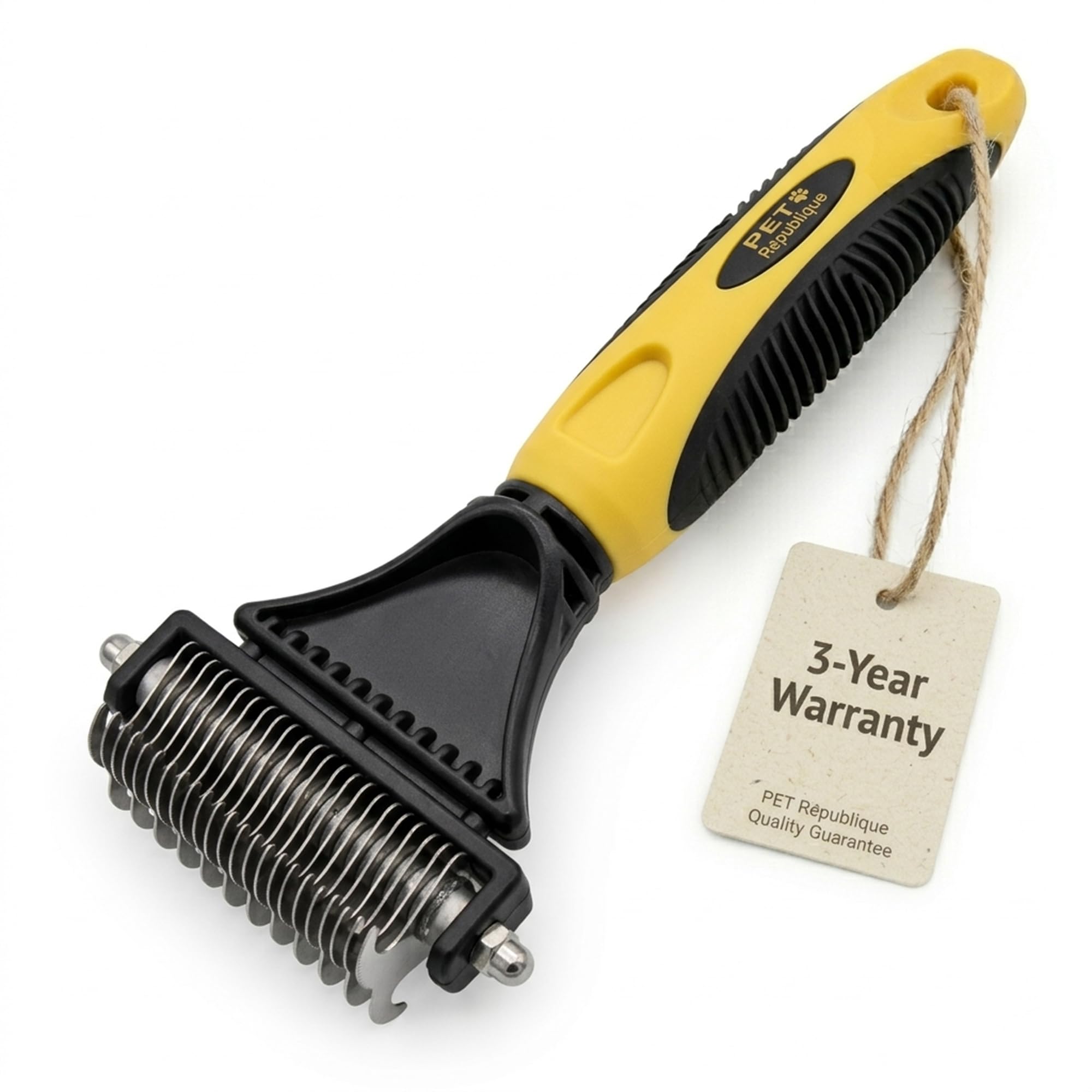 *LAUNCH SALE* Pet Republique ® Professional Dematting Comb Rake - Dual Sided 12+23 Teeth Mat Brush Splitter - for Dogs, Cats, Rabbits, Any Long Haired Breed Pets