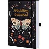 TIEFOSSI Reading Journal for Book Lovers, Track Your Reading Progress, 85 Book Reviews, Stage Reading Record, Hardcover A5 Journal Reading Planner, Gifts for Readers