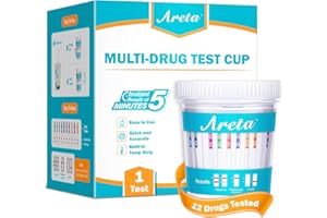 Areta MUTIDURG Test Cup - 12 Panel Urinary at Home Testing kit, Instant Results in 5 Min Testing for 12 Different Drug Substances Qucik Screen Home Test 1PACK #ACDOA2-2124