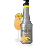 Monin - Yuzu Pur&eacute;e, Sweet &amp; Tangy Citrus Flavor, Great for Teas, Sodas, Cocktails, &amp; More, Natural Flavors, No Artificial Sweeteners or Ingredients, Gluten-Free, Vegan, Non-GMO, Clean Label (1 Liter)