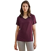 Latuza Women's Viscose Sleep T-Shirt V-Neck Pajamas Top