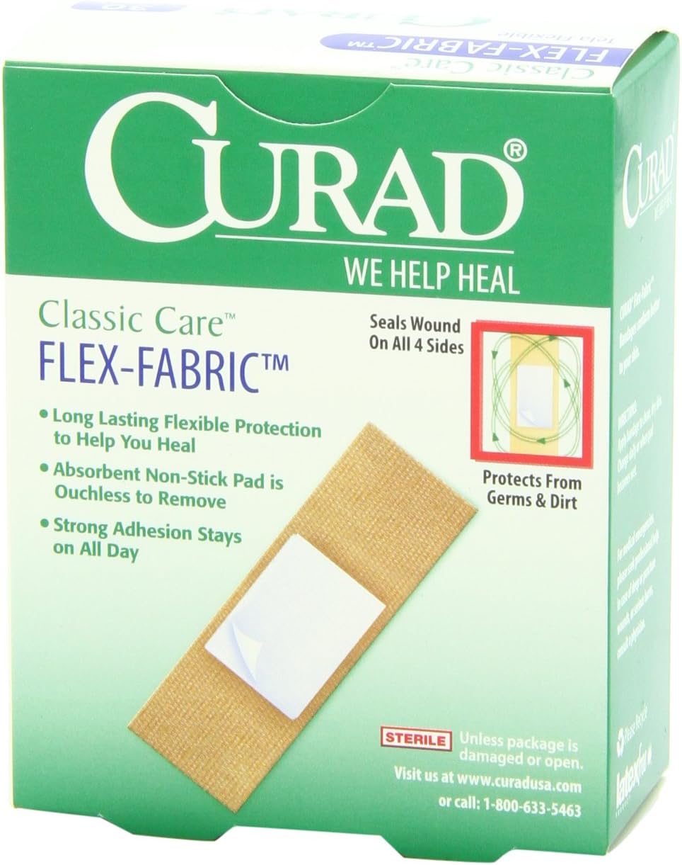Curad Flex-Fabric Bandages, Assorted Sizes, 30 Count: Health & Personal Care