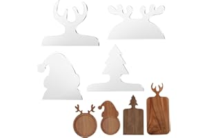Framedino, 4 Pack Acrylic Charcuterie Board Router Templates Christmas Woodworking Guide Stencils
