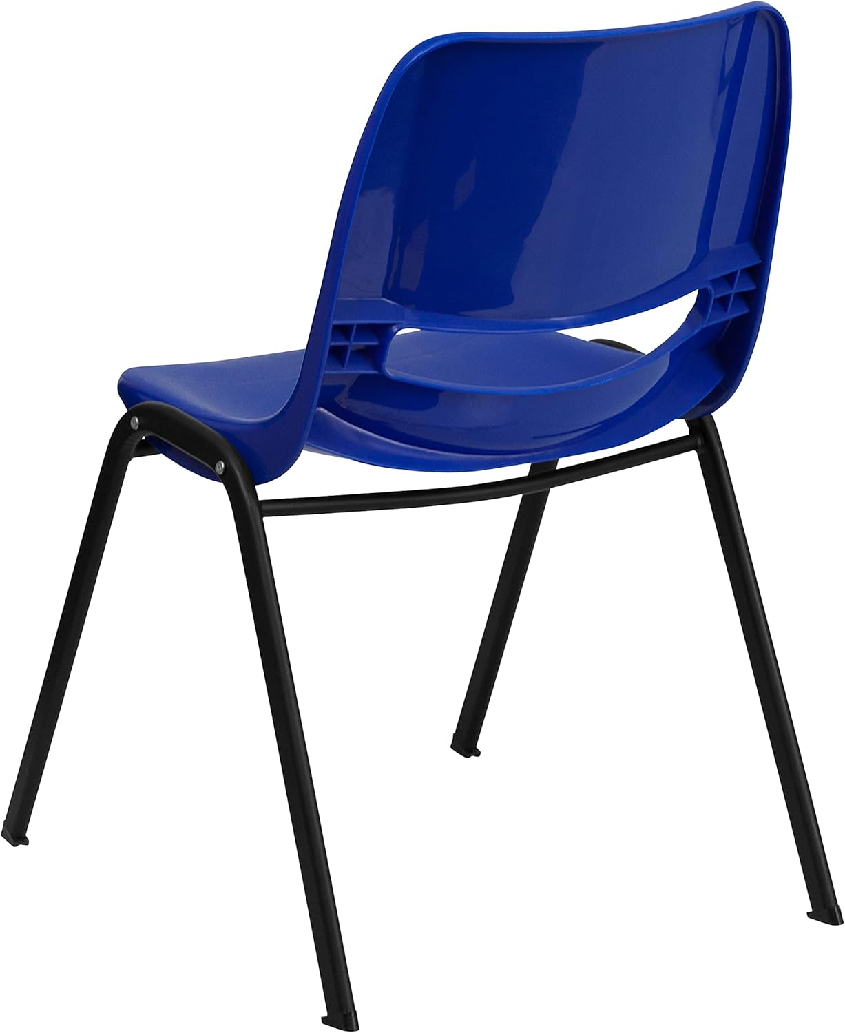 Flash Furniture HERCULES Series 440 lb. Capacity Kid's Navy Ergonomic Shell Stack Chair with Black Frame and 12" Seat Height: Furniture & Decor