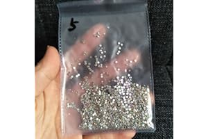 QUEENME 2880pcs SS5 1.8mm Nail Gems Glue on Crystals AB Nail Art Rhinestones Round Flat Bling Diamonds Glass Stones Beads for Nails Decoration Crafts Eye Makeup Clothes Shoes (2880pcs SS5)