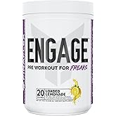 FINAFLEX Engage Pre Workout, Loaded Lemon - Train Harder, Longer & Stronger - Includes Creatine, Beta-Alanine, Alpha GPC, Citrulline & Caffeine - 20 Servings
