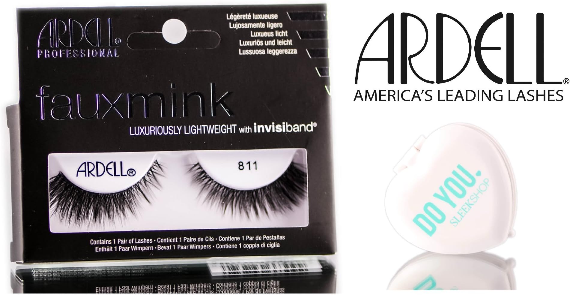 Ardell Professional Faux Mink Designer Lash Collection (with Sleek Compact Mirror) (811)