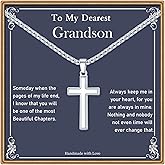 Ieftop Gifts for Men - Cross Necklace Gifts for Men, Black/Gold/Silver Cross Necklace Stainless Steel Cross Necklace for Men Gifts Dad Son Birthday Gifts for Dad Son Husband Necklace for Men