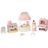 Calico Critters - Village Cake Shop Starter Set for Red Roof Cozy Cottage | Frost, display and serve miniature cakes - a sweet shopfront expansion that turns the cottage into main street, Ages 3+