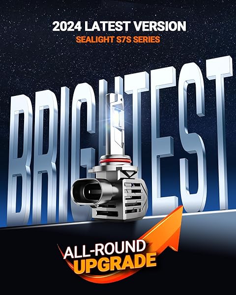 SEALIGHT H9/H8/H11 HB3/9005 BULBS COMBO 120000LM 130W 2024 EDITION, BRIGHTEST 9005 H11 WIRELESS LIGHTS EASY INSTALLATION FOR FOG, ERROR-FREE 10 YEARS LIFESPAN POWERSPORTS ACCESSORY LIGHTS, PACK OF 4