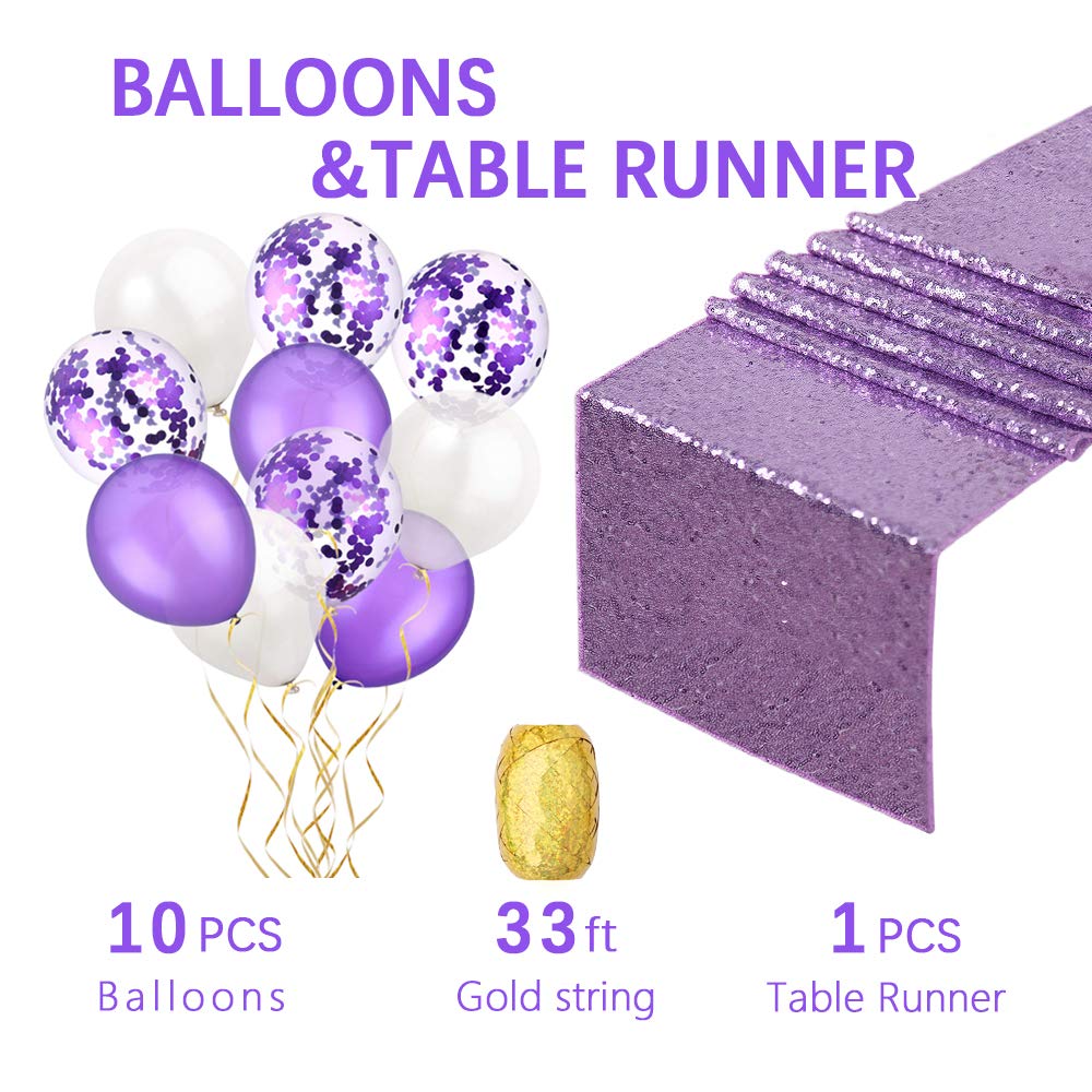 Best white and lavender table runner