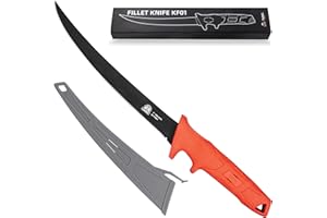 PROBITE RUNCL Fishing Fillet Knife – Professional Filleting & Boning Knives, 8Cr14MoV Stainless Steel Blade, Corrosion-Resistant, Non-Slip Handles – Ideal for Fishing, Hunting & Outdoor Cooking （9 inch）