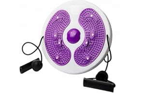 Wzenclave Rotating Waist Twister Disc with Adjustable Handles - Anti-Slip Fitness Balance Board for Core Workout, Waist Slimm
