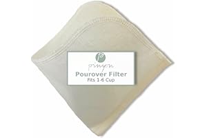 Reusable Cloth Pourover Coffee Filter - MADE IN CANADA of Hemp and Organic Cotton, Zero Waste, Eco-Friendly, Natural.
