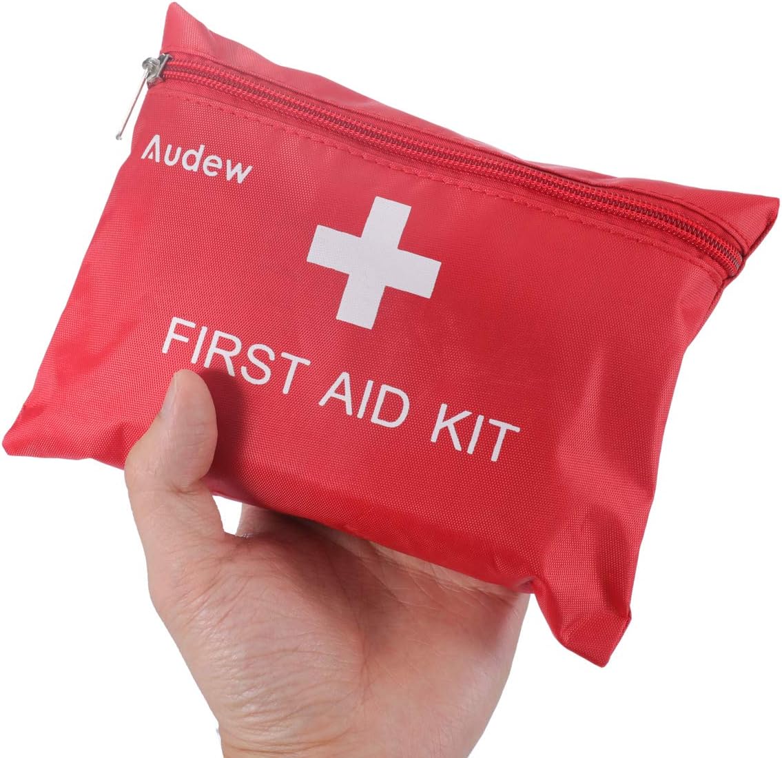 Audew First Aid Kit Bag, 74 Pcs Survival Kit Emergency Kit Outdoor Survival Kit Trauma Bag,Compact and Lightweight First Aid Bag for Emergency at Home, Office, Car, Outdoors, Travel, Camping, Hiking
