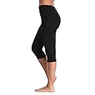 A-Wintage Women's Plus Size Capri Leggings 3/4 Length Leggings Modal Comfortable Leggings,Black,3X