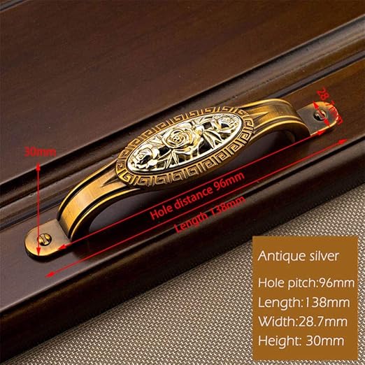 WanJiaMen'Shop Vintage Keramik Zink Legierung Knöpfe Schrank Schublade