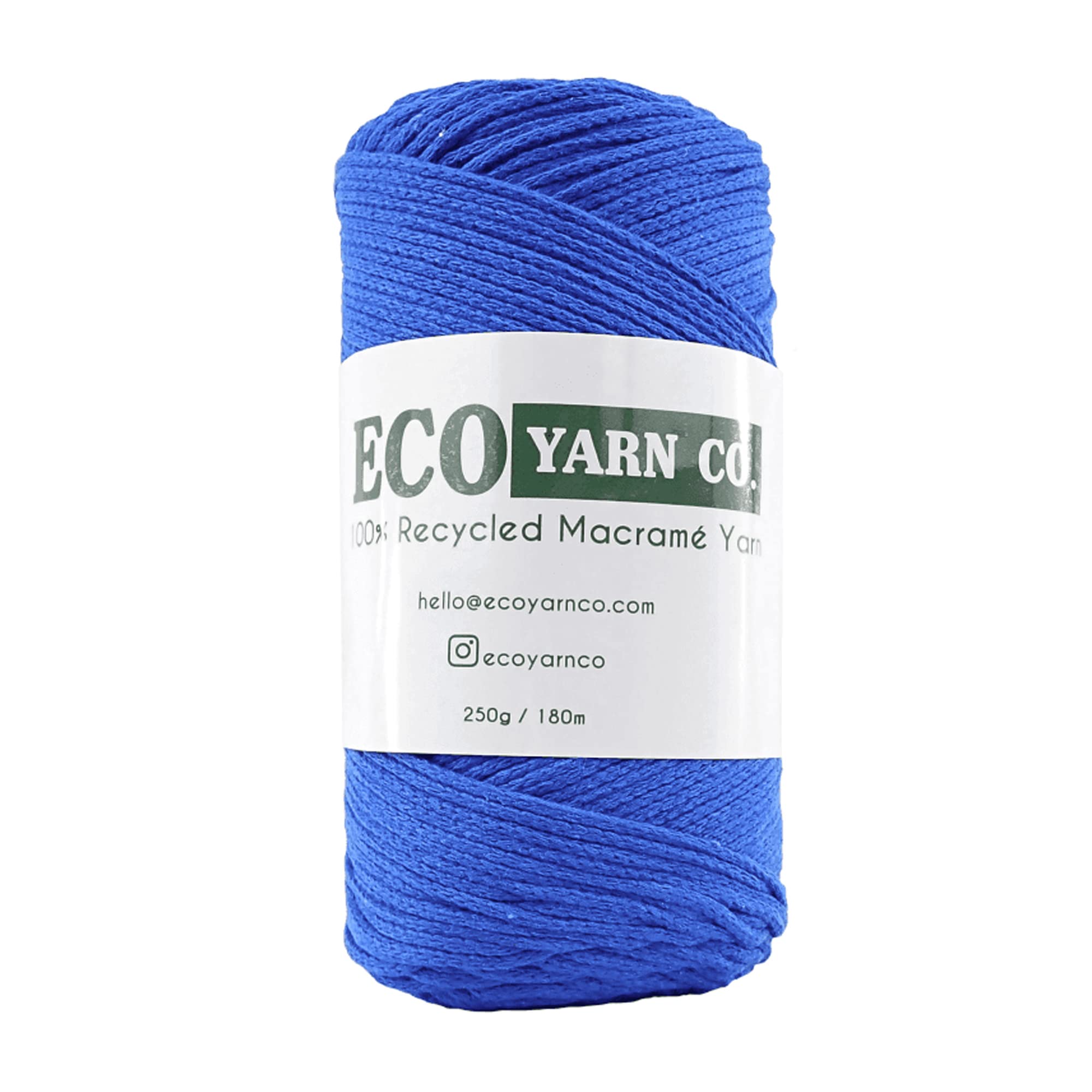 Flair Blue Cotton/Polyester Macrame Yarn, 180m (250g) — image 1