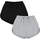TATAKERI 2 Pack Toddler Baby Girl Shorts Solid Little Girls Shorts Baby Summer Athletic Pants with Drawstring 18M-6T