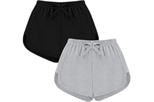 TATAKERI 2 Pack Toddler Baby Girl Shorts Solid Little Girls Shorts Baby Summer Athletic Pants with Drawstring 18M-6T