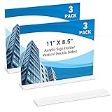 3 Pack Acrylic Sign Holder 11 x 8.5
