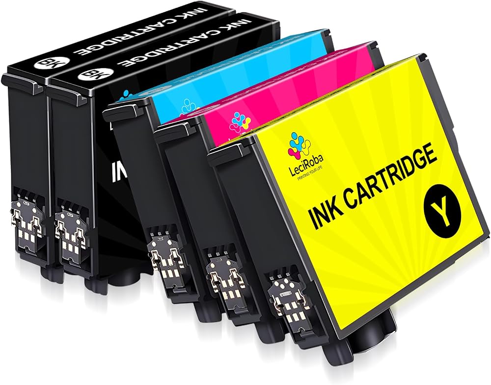 LeciRoba 5Pack Ink Cartridges for Epson XP WF printers