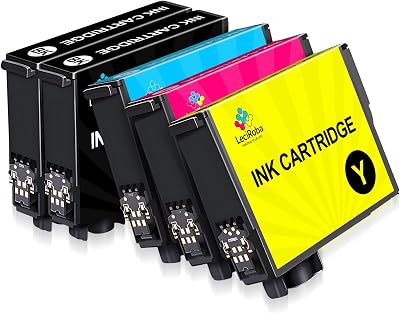 LeciRoba 5Pack Ink Cartridges for Epson XP WF printers