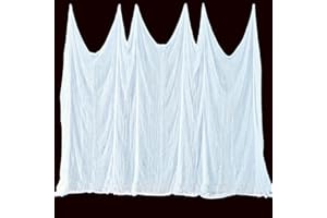 Niurui Halloween Creepy Cloth（315 x 79 in） Scary Gauze Cloth Spooky Halloween Decorations Party Supplies Decor Outdoor Yard Home Wall Haunted House Doorways Patio Garden (White)