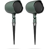 JBL Professional GSF3GN Waterproof, Ground-Stake Outdoor Landscape, Garden Speaker, 3" Coax, Green, 1 Pair of Speakers