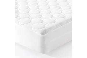 GRSSDER Waterproof Pack and Play Mattress Protector, Extra Soft and Breathable Pack n Play Sheets, Machine Washable Mini Crib Mattress Pad Cover for Size 39" x 27", White Circular Pattern
