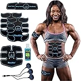 Abs Stimulator Muscle Toner - FDA Cleared - Rechargeable Wireless EMS Massager - The Ultimate Electronic Power Abs Trainer for Men Women & Bodybuilders - Abdominal, Arm & Leg Training (3 Motors)