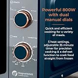 Tower Cavaletto Manual Microwave 800W 20L Midnight Blue Rose Gold T24038MNB view 3