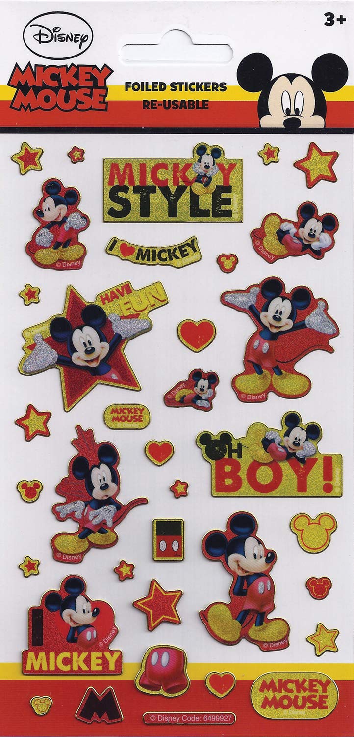 Disney Junior Mickey Mouse Sparkly Reusable Stickers