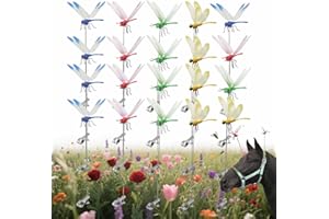 AIRBIL Dragonfly Clip Bug Repellent, Clip On Realistic Dragonfly for Bugs, Fake Dragon Flies Rod Hat Clip, 3D Simulation Dragonflies to Keep Bugs Away Outdoor Garden Stakes Decor for Adult, Kids, Pet,