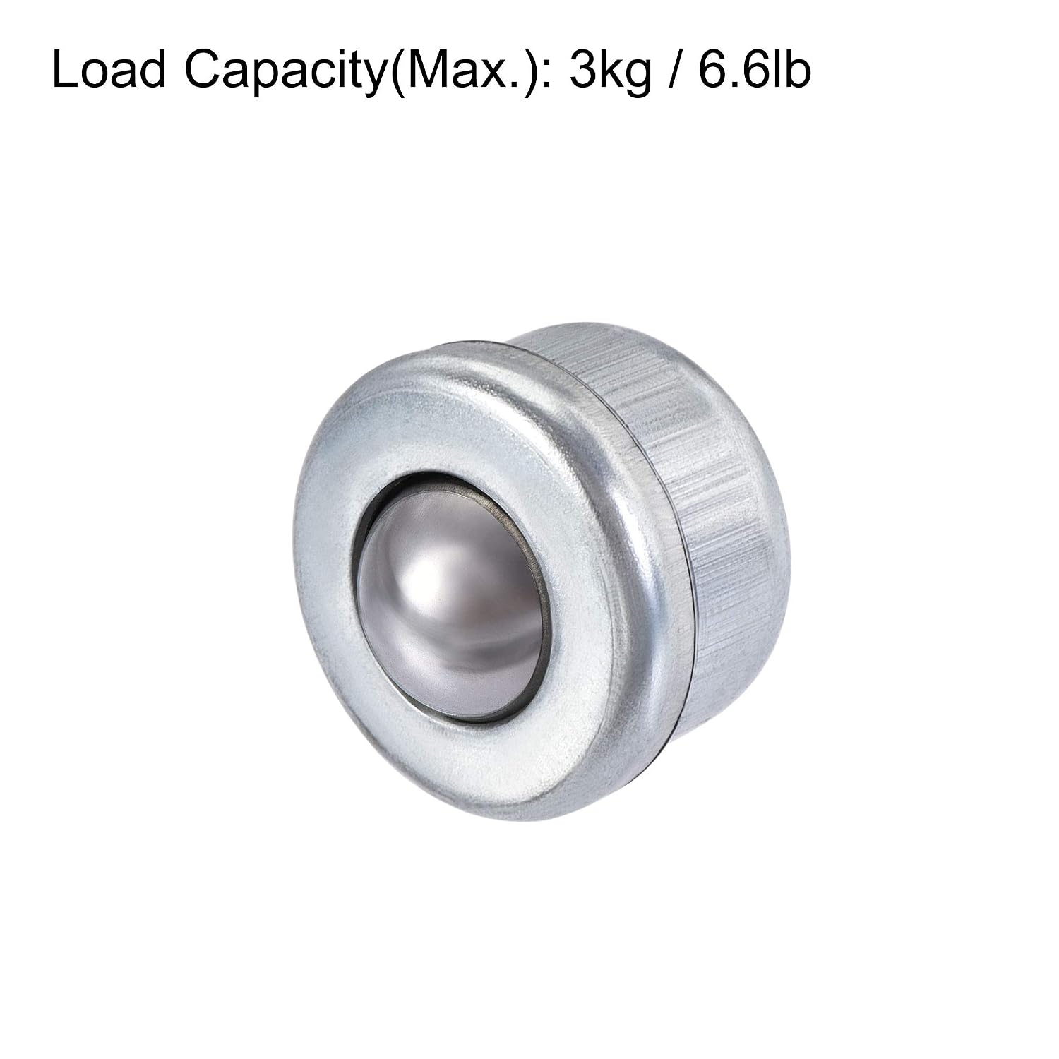 sourcing map Ball Transfer Bearing Unit 8mm 6.6Lbs Carbon Steel Drop-in Type for Transmission Pack of 6 - Image 4