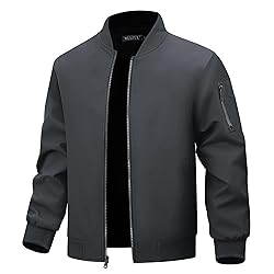 WULFUL Men's Bomber Jacket Lightweight Casual