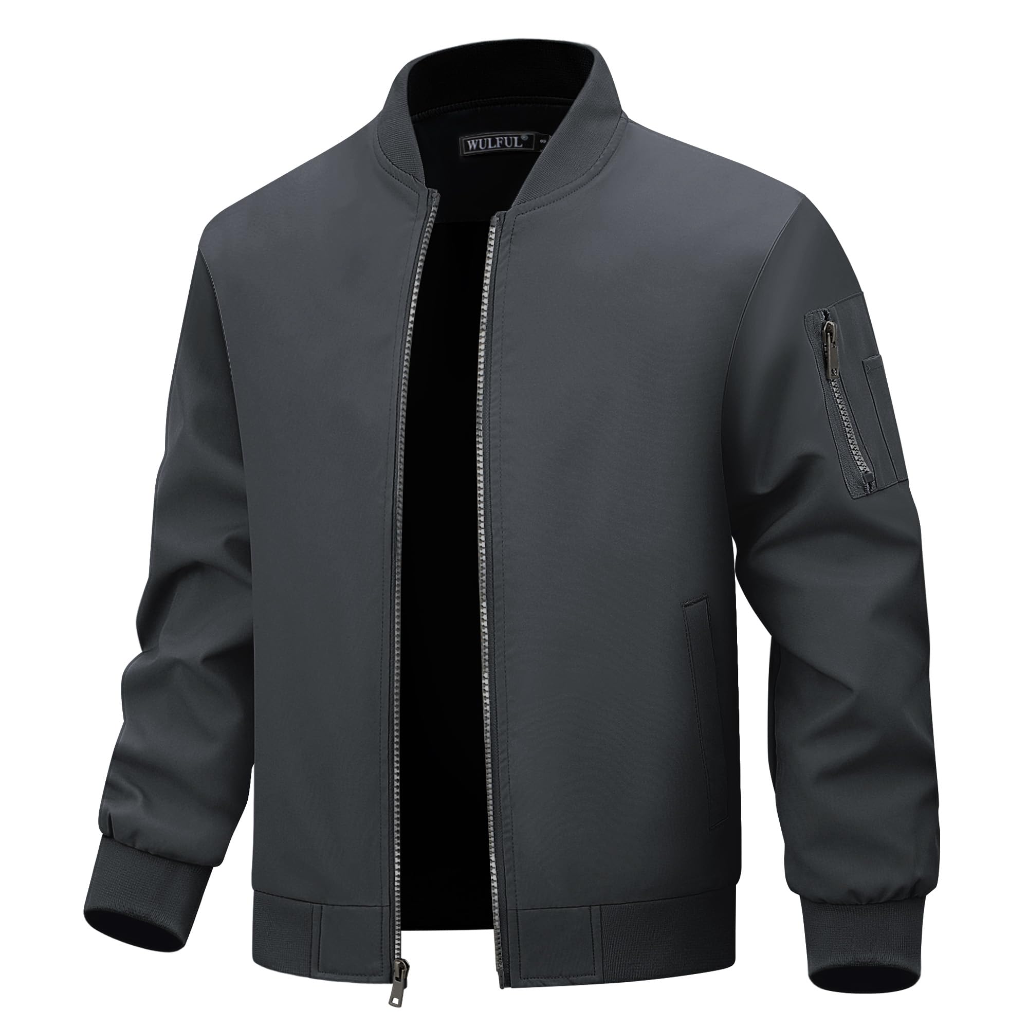 WULFUL Men's Bomber Jacket Lightweight Casual