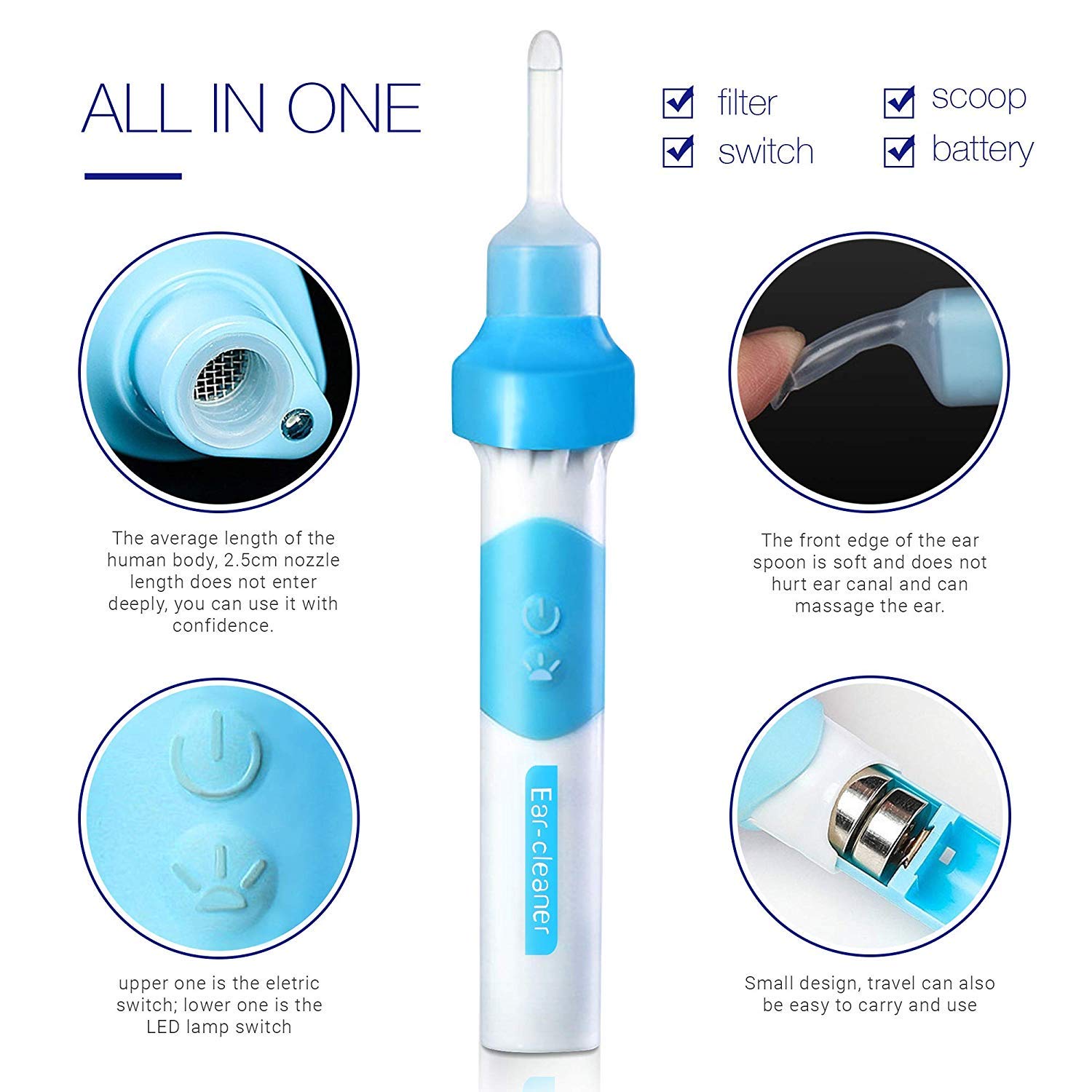 Ear Wax Vacuum, Ear Wax Removal Kit, Ear Wax Removal Tool, Earwax