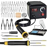 FIRElood Wood Burning Tool, Wood Burner kit Pen 200~750℃, Wood Burning kit with Digital Thermometer Temperature Adjustable Te