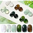 BORN PRETTY Jelly Green Milky White Gel Nail Polish Set Spring Summer Transparent Sheer Colors Gel Nail Kit for Salon Gel Manicure and Nail Art DIY at Home 6 Colors